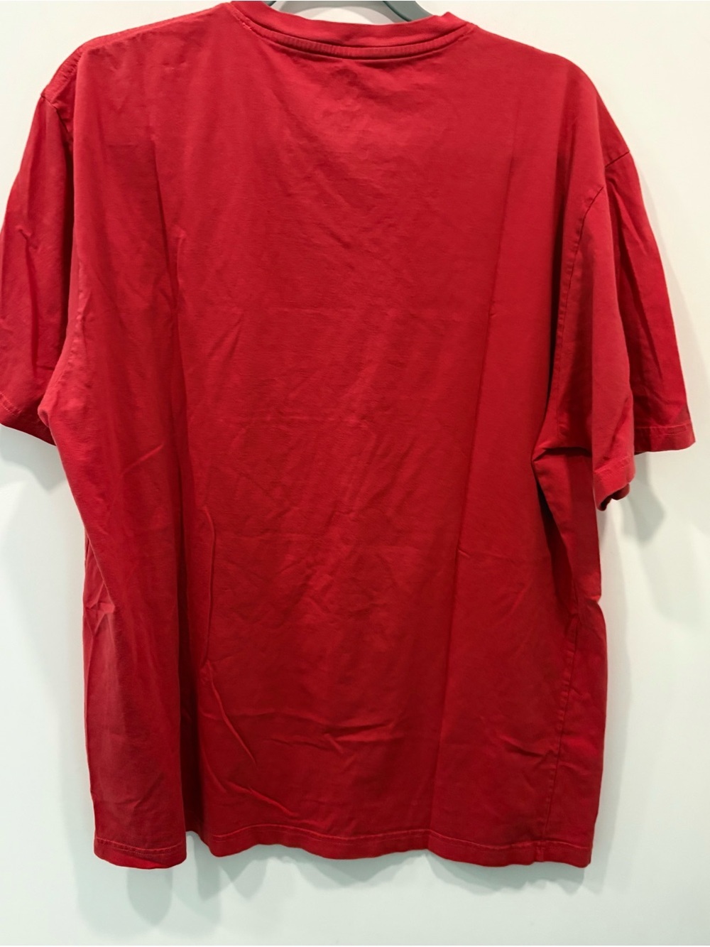 Psycho Bunny Men's Red V-Neck Tee with Embroidered Logo - Picture 2 of 6